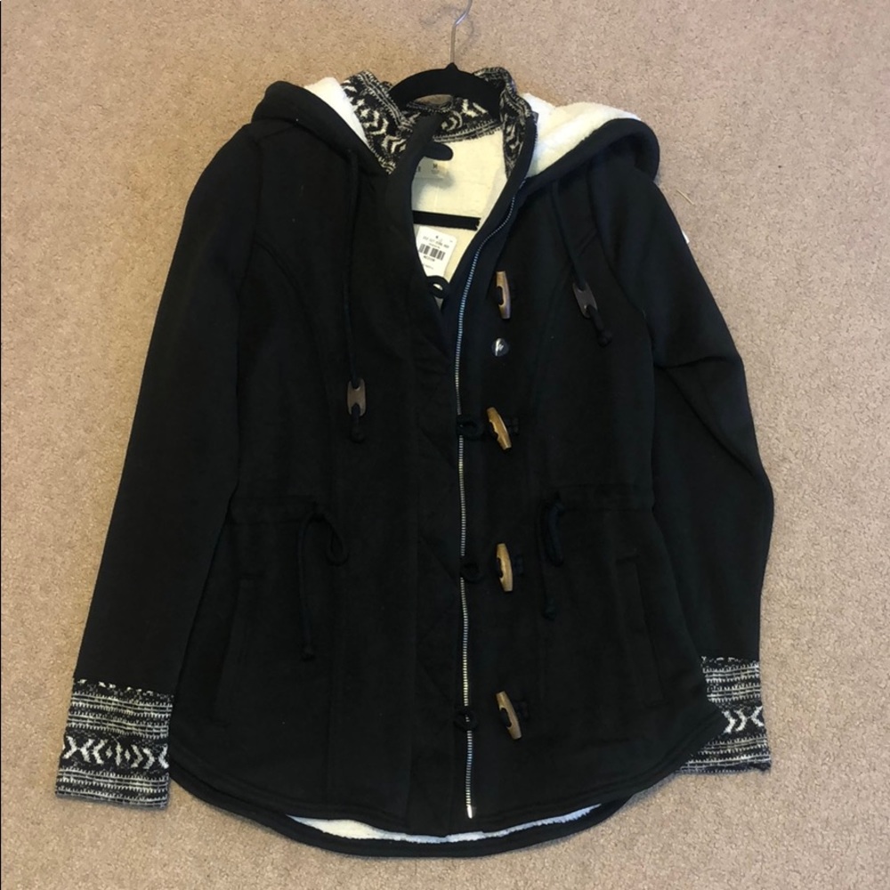 NWT Hollister Sherpa Coat- Size M